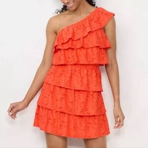 NWT LC Lauren Conrad Tiered Ruffle One-Shoulder Women's Dress Size X-Large